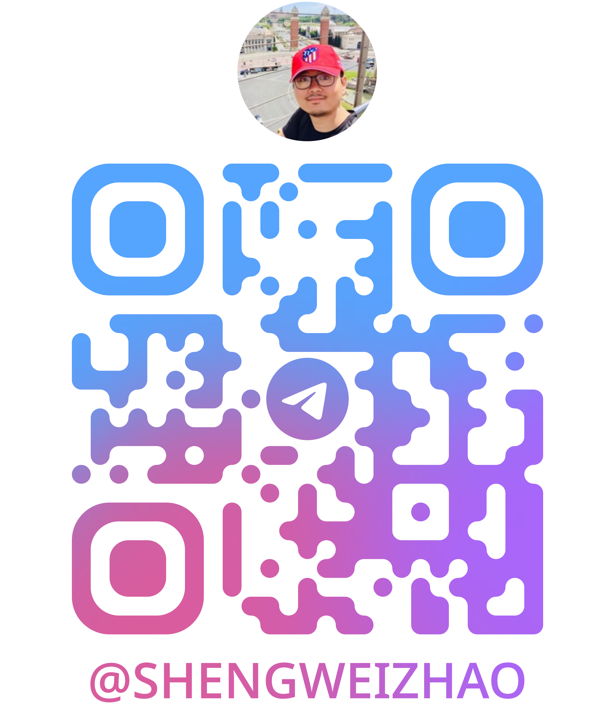 Telegram 联系二维码 @SHENGWEIZHAO